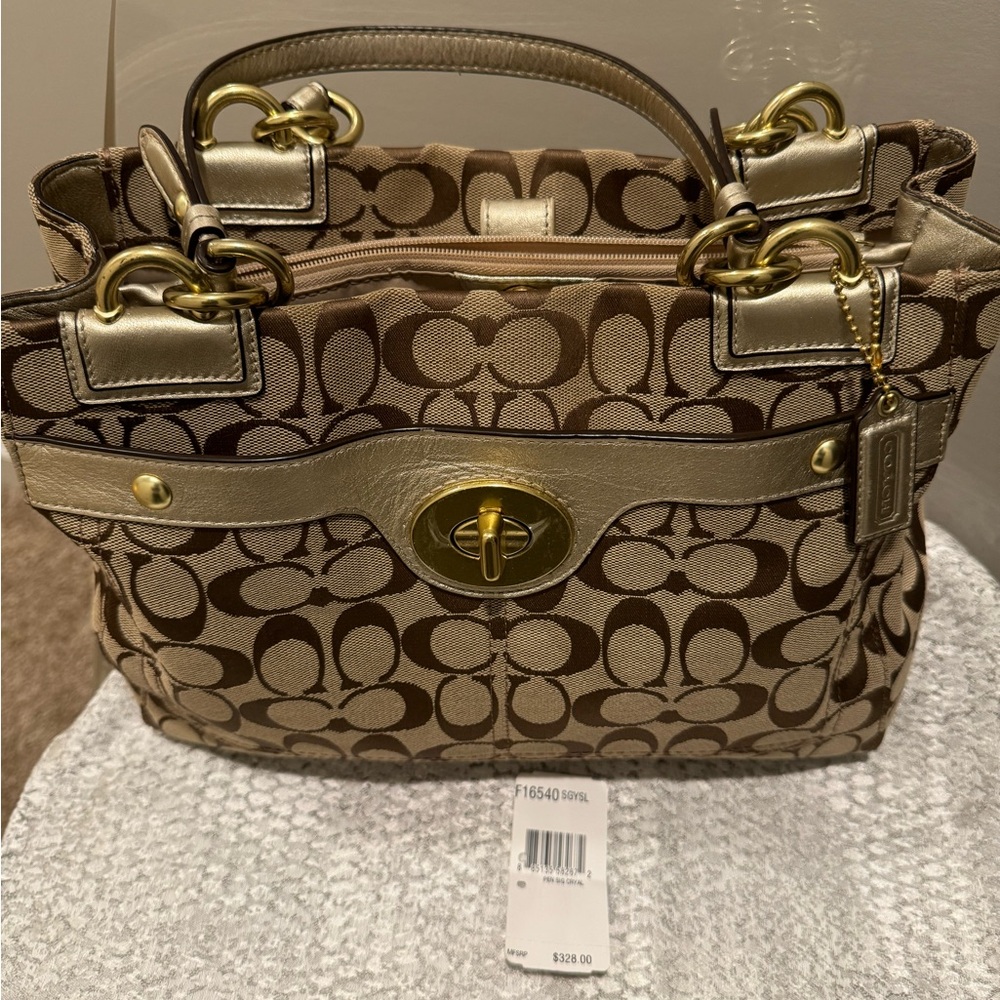 Vintage Authentic Coach Signature Penelope Carryall Tote